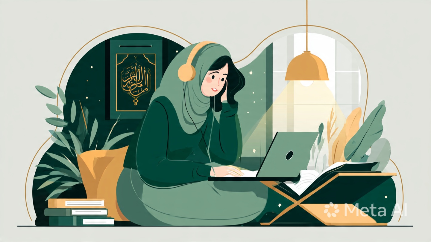 Student learning Hifz Quran online with a qualified Quran teacher through online Hifz classes