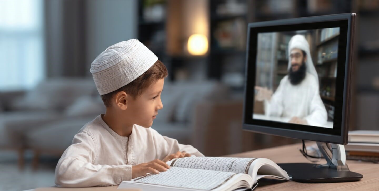 Beginner student learning Quran online with guidance from a qualified Quran teacher
