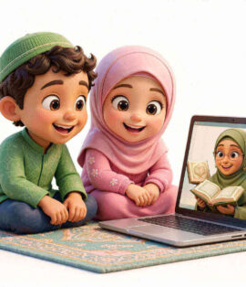 Is It Safe to Learn Quran Online from Home with qualified Quran teacher teaching two children