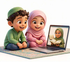 Is It Safe to Learn Quran Online from Home with qualified Quran teacher teaching two children